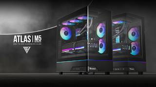 GAMDIAS ATLAS M5 CG Mid-Tower Case | SEAMLESS PERFORMANCE. CURVED PRESENTATION