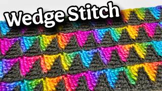 How To Crochet Triangle Wedge Stitch