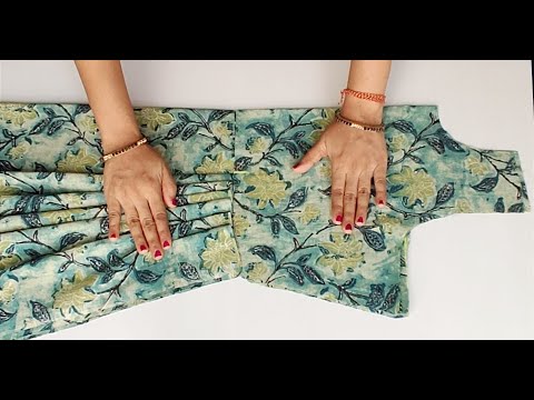 Very Easy Side Pleated Kurti Cutting and Stitching | Kurti cutting and stitching