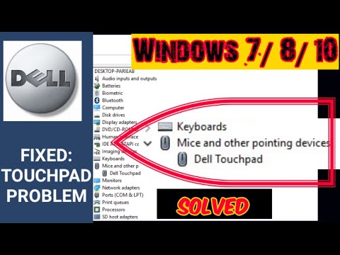 dell laptop touchpad not working windows 7