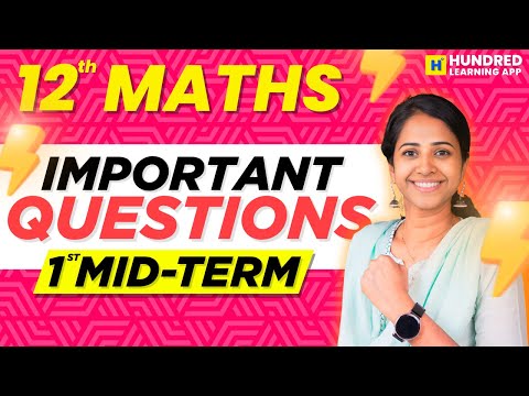12th Maths 1st Mid Term Important Questions 2025 #thatromthookrom #12thmaths #centumhacks