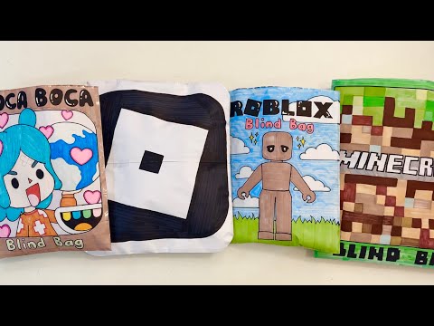 TOCA BOCA, ROBLOX, MINECRAFT BLIND BAGS | Online Games Blind Bags Compilation unboxing! | asmr