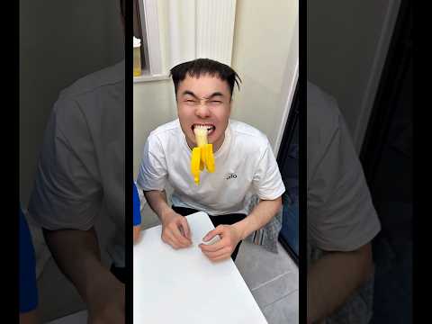 🍌 Brother Tries a Banana but It’s Totally Fake 😂🥲