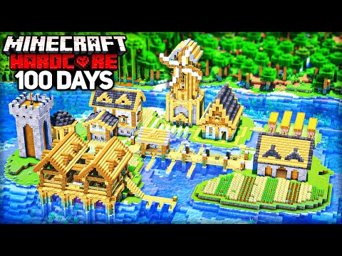 I Survived 100 Days on a LAKE in Minecraft Hardcore