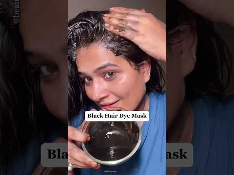 Black hair dye mask, Get rid of grey hair #blackhair #haircolor #hairgrowth #haircare