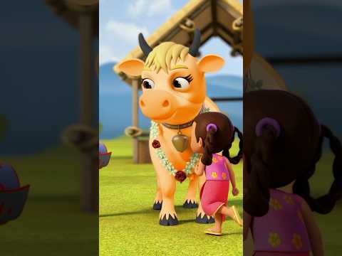 Gaiya Meri Gaiya Cow Song, गैया मेरी #shorts #hindirhymes #animals #preschool #education #shortvideo
