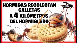 HORMIGAS  RECOLECTAN Y TRANSPORTAN AL NIDO - MESSOR BARBARUS