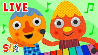🔴 Noodle and Pals Livestream | Kids Songs | Super Simple Songs