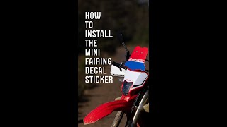 How to install the Mini Fairing decal stickers