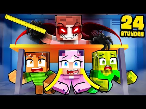24 STUNDEN in der HORROR SCHULE! 🌸 Minecraft