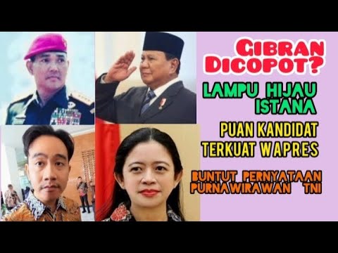 Gibran Dicopot? Puan Kandidat Wapres Buntut Pernyataan Purnawirawan TNI #lambenggamblehjogja
