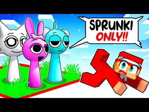 Locked on ONE CHUNK with SPRUNKI in Minecraft!