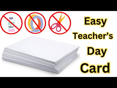 DIY Happy Teacher’s Day Card | Handmade Card For Teacher’s Day | Greeting Card For Teacher |Tutorial