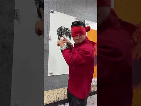 蒙眼画作，画家人才厉害，了不起的人物。艺术贵在用心，不一样的艺术。｜中华奇才｜盲画｜灵感｜神笔马良｜蒙眼画