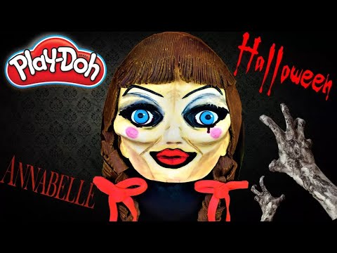 Huevo Sorpresa Gigante de Annabelle de Halloween de Plastilina Play doh en Español Muñeca