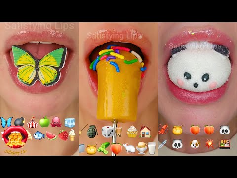 30 Minutes Sleep Relax Study Satisfying ASMR Emoji Challenge 먹방