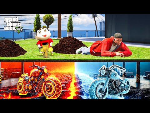 Shinchan and Franklin Collecting Elemental Super Bike in Gta 5