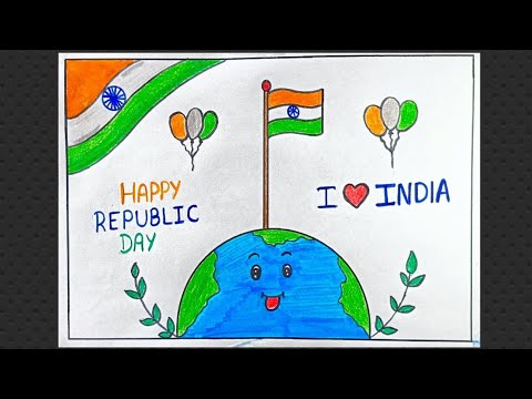 26 January Easy Drawing || Republic Day Drawing Easy Steps || Happy Republic Day