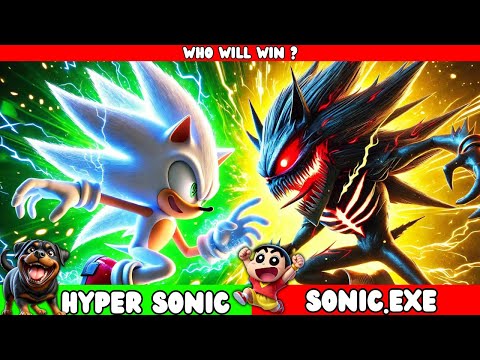 SONIC EXE vs HYPER SONIC with SHINCHAN and CHOP In Jump Force Mugen