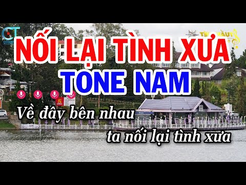 Karaoke Nối Lại Tình Xưa Tone Nam ( Em ) Nhạc Sống Hay Nhất || Karaoke Tuấn Kiệt