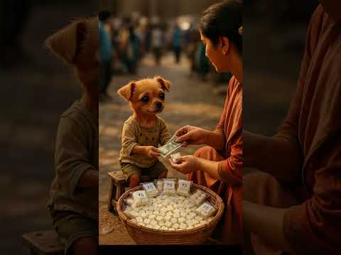 The cute Poor puppy hadn't cash for sharee so, rich puppies teasing him #shorts #garbbingpuppy