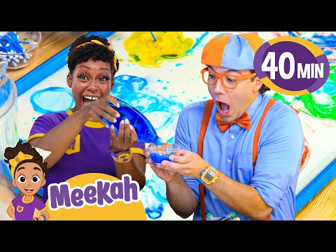 Meekah & Blippi's Crazy Color Milk Experiment | Educational Videos for Kids | Blippi & Meekah TV