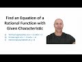 Characteristics of Rational Functions