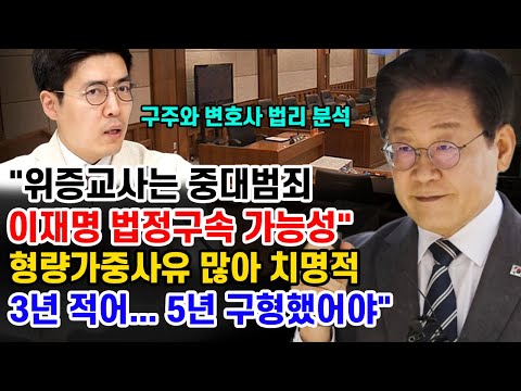 구주와 변호사 "이재명, 위증교사가 치명타... 물증 명확하고 형량가중사유 많아"