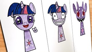 Drawing My Sprunki OC: [ TWILIGHT SPARKLE ] Phase 1 to Phase 3 | CunsArt