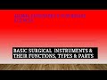 Surgical Instruments and Their Functions