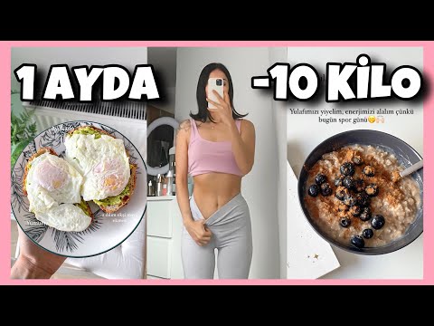 1 AYDA 10 KİLO VERMEK İÇİN NELER YİYORUM? | BİR GÜNLÜK BESLENME