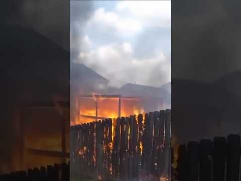 This guy is a hero ?‍♂️#hero #biker #fire #firefighter #crazy #clips #shorts