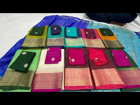 Rs.125/- chickpet Bangalore Wholesale fancy Designer Saree Shop‼️Saree online shopping