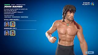 JOHN RAMBO Skin & Emote FULL SHOP BUNDLE Fortnite Showcase