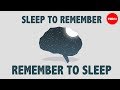 The Importance of Sleep for Memory and Learning