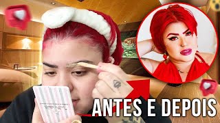 COMO EU PINTO MINHA SOBRANCELHA DE VERMELHO