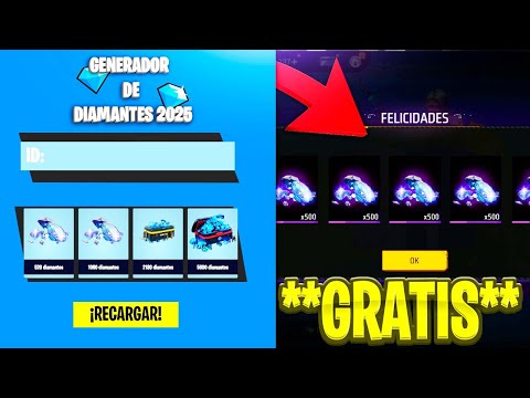 💎GENERADOR  DIAMANTES GRATIS +14,000 en FREE FIRE 2025!🔥 [FUNCIONA] 💎 SIN VERIFICACIÓN HUMANA 💎