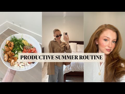 VLOG: Productive Summer Routine, What I Ate, Pool Day