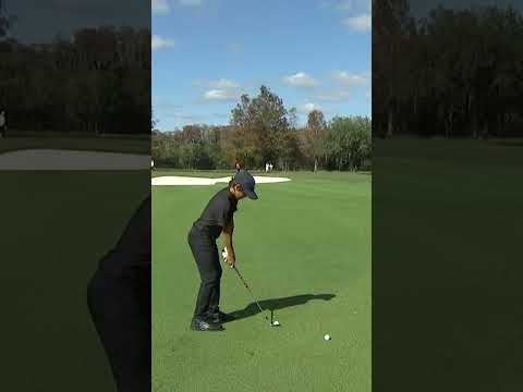 12-year-old Charlie Woods' near eagle 😲