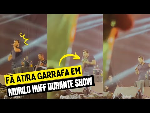 Fã atira garrafa em Murilo Huff durante show e cantor expulsa responsável