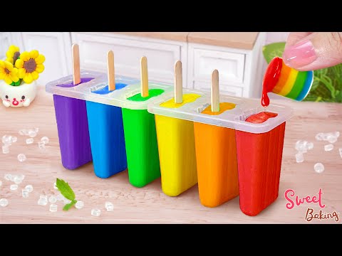 🌈Rainbow Ice Cream Cake🌈Beautiful Miniature Rainbow Ice Cream & Cake Decorating Ideas🍫Sweet Baking🍫