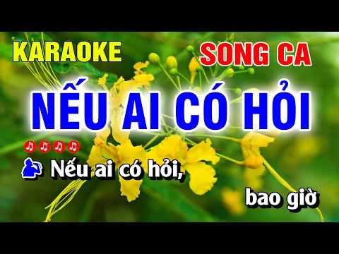 Karaoke Nếu Ai Có Hỏi Song Ca Nhạc Sống Dễ Hát | Nguyễn Linh