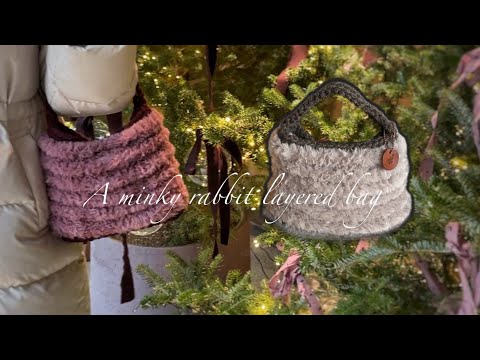 [코바늘가방]밍키래빗 레이어드가방/너~무 쉬운 퍼가방뜨기 How to crochet a minky rabbit layered bag