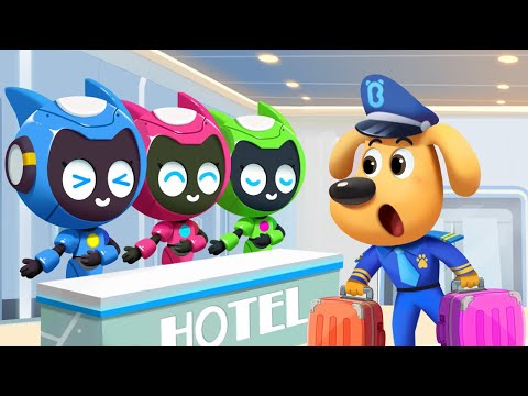 Robot Hotel | Police Chase | Funny Cartoons for Kids | Dr.Antel Cartoon | Sheriff Labrador | BabyBus