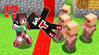 Minecraft Villagers SPLIT The Village in HALF ( Tagalog )
