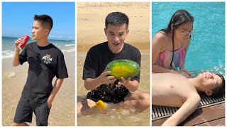The Boy Picked Up Many Fruits On The Beach 🍉 🌊 || Mermaid Saves People 🥰🧜‍♀️ by Su Hao #shorts
