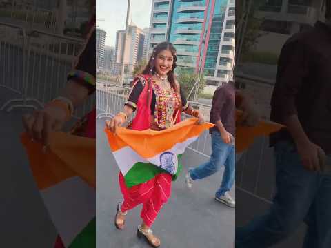 🇮🇳 Desi Swag in Traditional Garba Look | Indian Girl with Tiranga | Independence Day Special