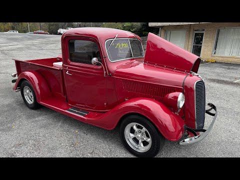 Test Drive 1937 Ford Pickup Truck 4 Speed $29,900 Maple Motors #2863