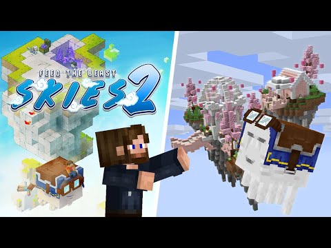 FTB Skies 2 EP4 How to Find Sky Villages with the Happy Ghast?!?
