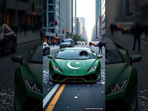Pakistan 🇵🇰 Lamborghini 🏎️ accident and Indian 🇮🇳 Royal Royals 🚗 win #aianimation #shortfeed #army